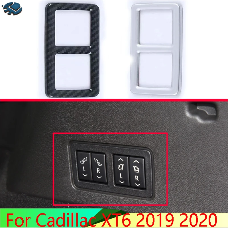 

For Cadillac XT6 2019 2020 Car Accessories ABS Chrome Interior Inner Seat Adjustment Switch Knob Button Cover Trim