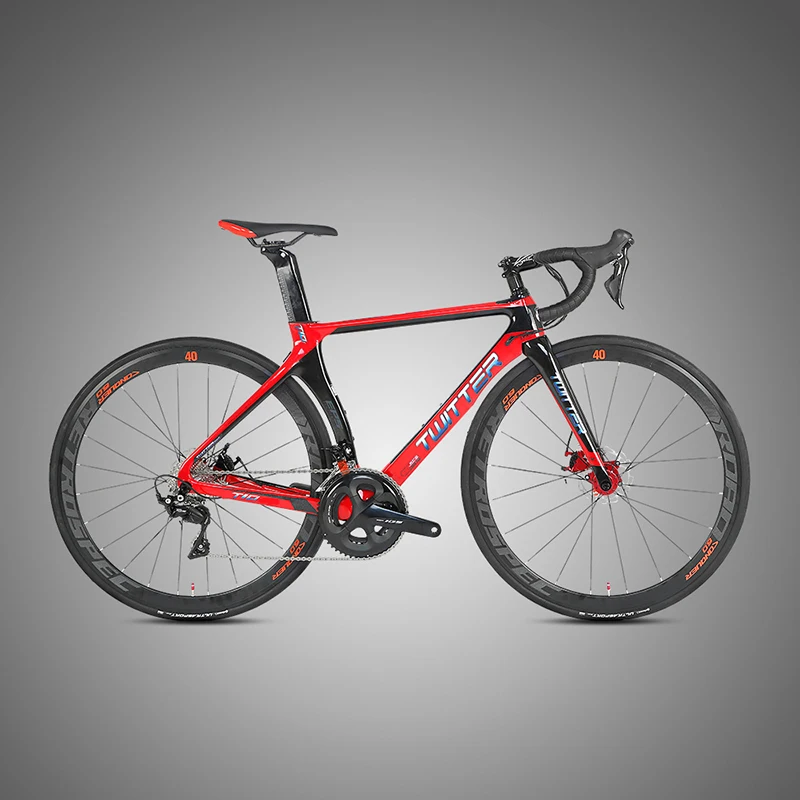 

TWITTER bicicleta T10 RIVAL-22Speed carbon cross-country bikesmall набор алюминиевых колес 700c, дисковые тормоза, углеродное волокно, дорожный велосипед