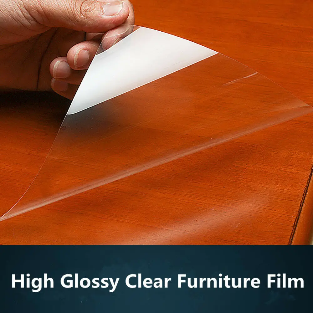 

HOHOFILM 50cmx200cm 8MIL Furniture Vinyl Table Protective Film Scratch proof Kitchen Sticker High Quality Removable