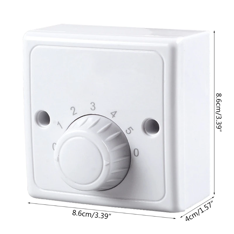 220V Universal Adjustment Ceiling Fan Speed Control Switch Wall Button Dimmer Five Gears Adjuster | Бытовая техника