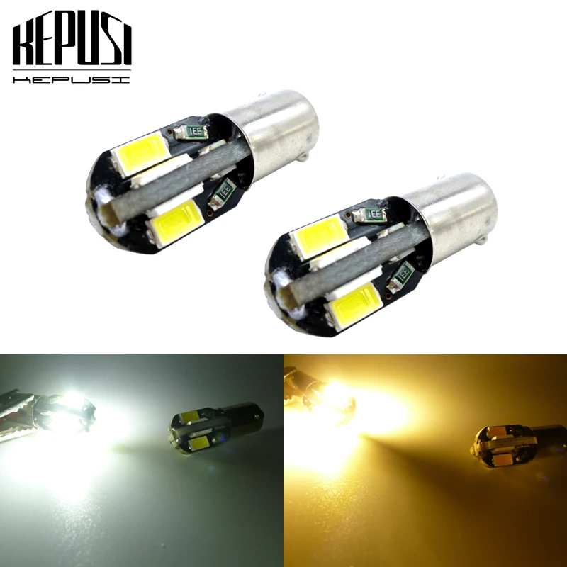 2 шт./лот Светодиодные Автомобильные габаритные лампы Ba9s T4w 5630 SMD 8 LED Авто Клин