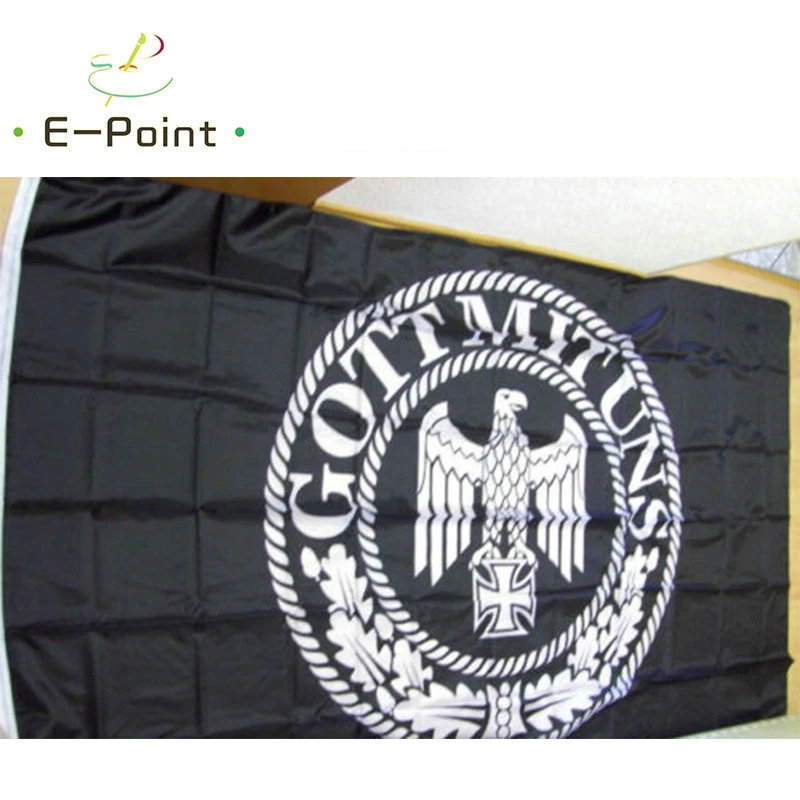 

Flag German Empire GOD WITH US BLACK Large 150*250cm Size Christmas Decorations for Home
