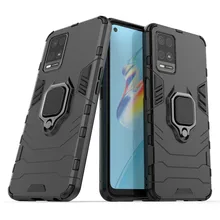 Shockproof Bumper For OPPO A54 Case For OPPO A54 Cover Silicone TPU Armor PC Stand Protective Phone Cover For OPPO A54 Fundas