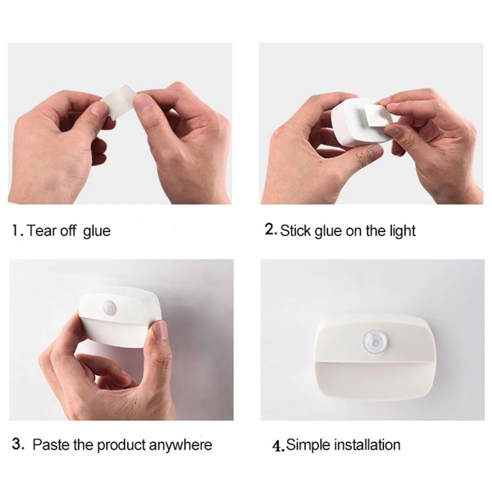 

Wireless Sensor LED Night Light Intelligent Body Light Room Bedroom Lighting Wall Lamp PIR Infrared Motion Sensor Cabinet Lamp