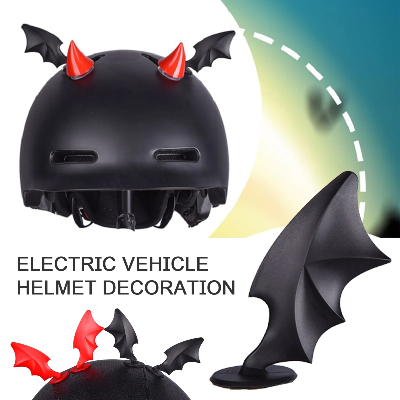 

Motorcycle Helmet Short Devil Horns Helmet Decoration Electric Car Styling Stickers Motorcycle Helmet Accessories