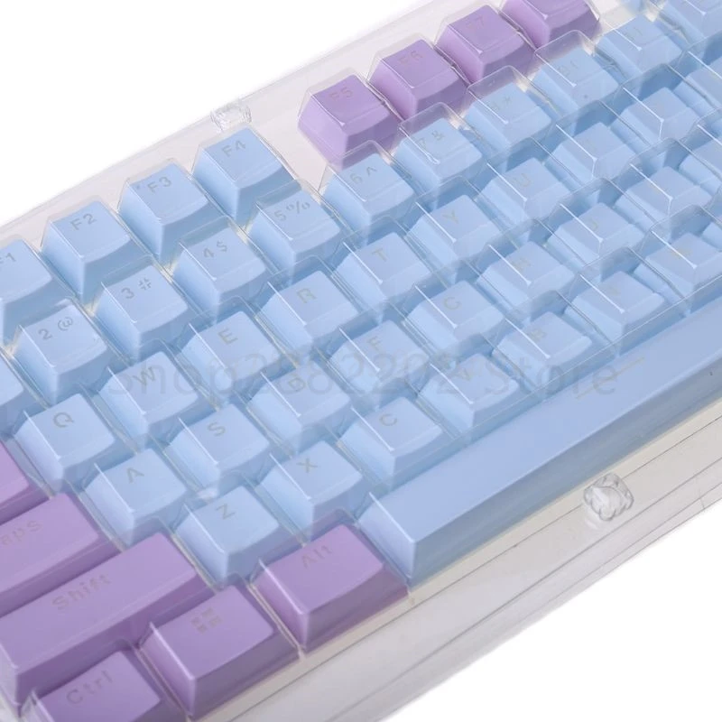 1 комплект полупрозрачных колпачков для клавиш Double Shot PBT 104 с подсветкой Outemu Gateron