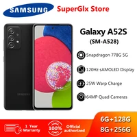 samsung galaxy a52s sm a528 5g smartphone sdm 778g processor 120hz fhd samoled display 12 band support 4500mah battery phone