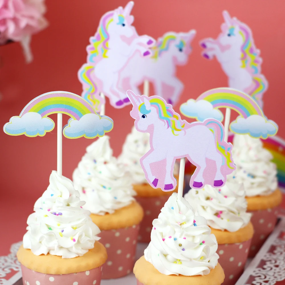 Единорог вечерние принадлежности коробка пригласительные карты Баннер Висячие