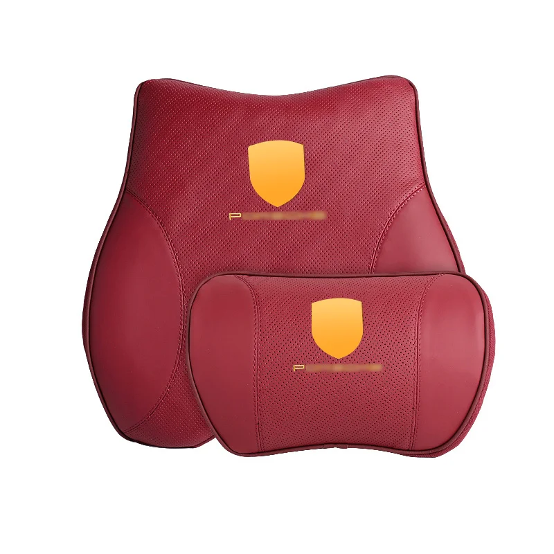 

Car Neck Pillow Seat Headrest Support for Porsche Head Pain Relief Filled Fiber Back Pillow Lumbar Pillow Accessories