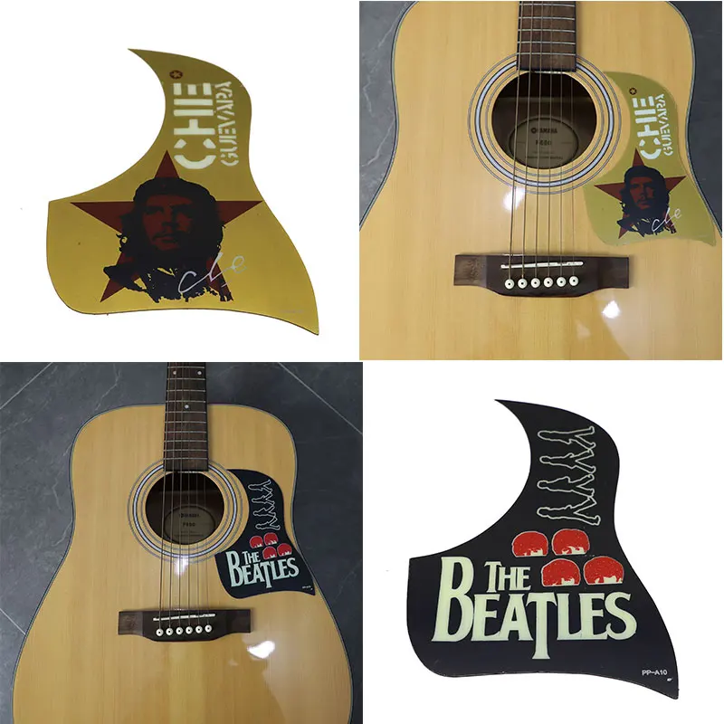 

5pcs Guitar Pickguard Che Guevara Bird Flower People Pattern for 40" 41" 42" Folk Guitars