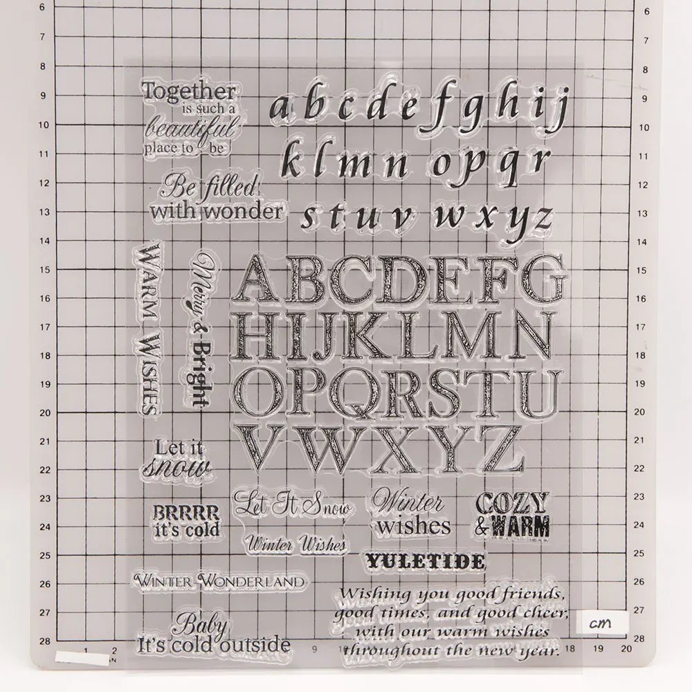 Clear Stamps/Seal for Artistic English alphabet DIY music Scrapbooking/photo Album Decorative Card Making Stamp Sheets |