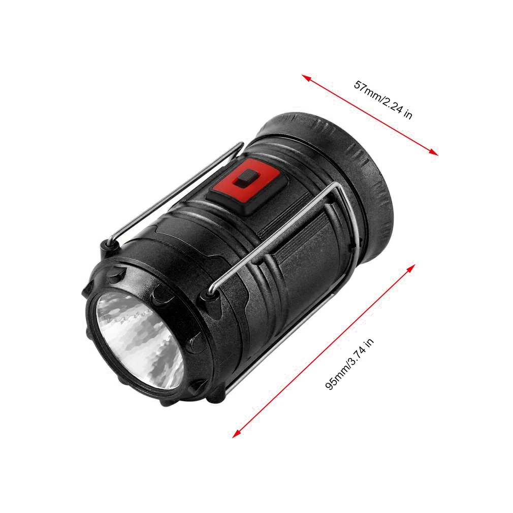 

Portable Camping LED Light Rechargeable Lantern Outdoor Tent Light Solar Power Collapsible Lamp Flashlight Emergency Light Torch