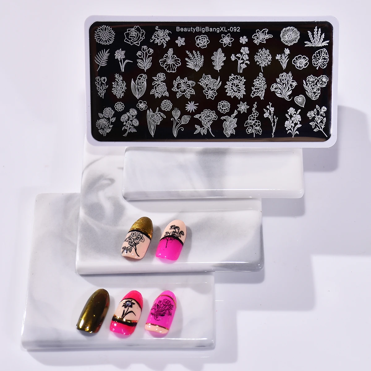 BEAUTYBIGBANG 6*12 см пластины для штамповки ногтей прямоугольная Геометрическая