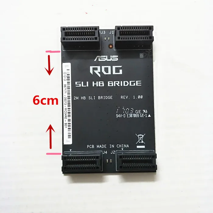 Оригинальный жесткий кабель для видеокарты Asus SLI Bridge HB BRIDGE | Компьютеры и офис