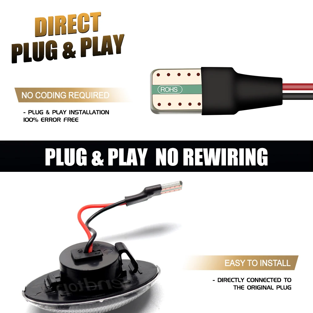 Поворотный сигнал поворотник динамичессветильник Светодиодный Боковой