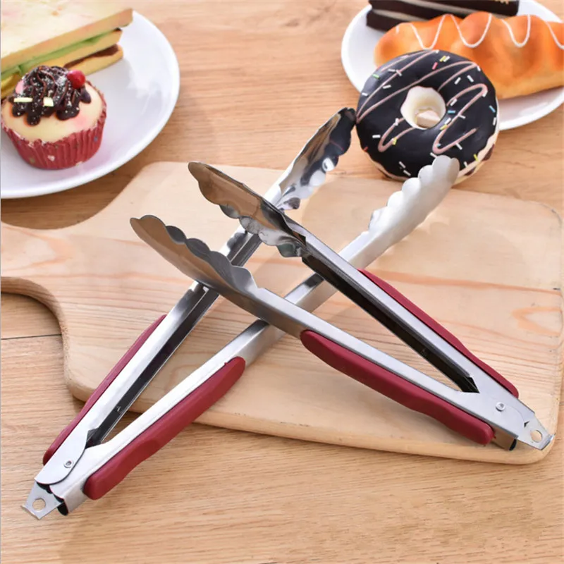 

Stainless Steel BBQ Grilling Tong Salad Bread Serving Tong Kitchen Accessories Barbecue Grilling Cooking