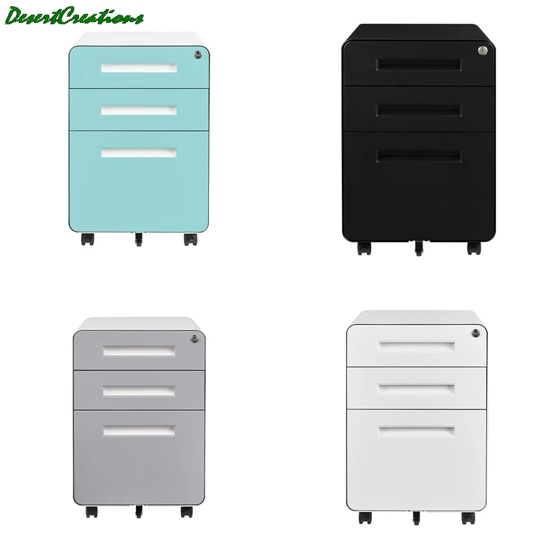 

Офисная мебель, белый шкаф для хранения, 3 ящика, подставка, мобильный шкаф для файлов