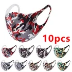 10 шт., разноцветные многоразовые маски из вискозы