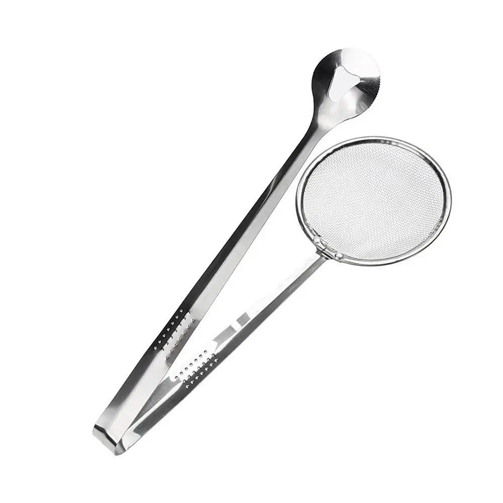 Дуршлаг Нержавеющая сталь жареные Еда Snack сковорода барбекю шведский стол щипцы