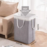 large linen laundry basket with extended handles collapsible storage basket durable laundry hamper clothes storage organizer