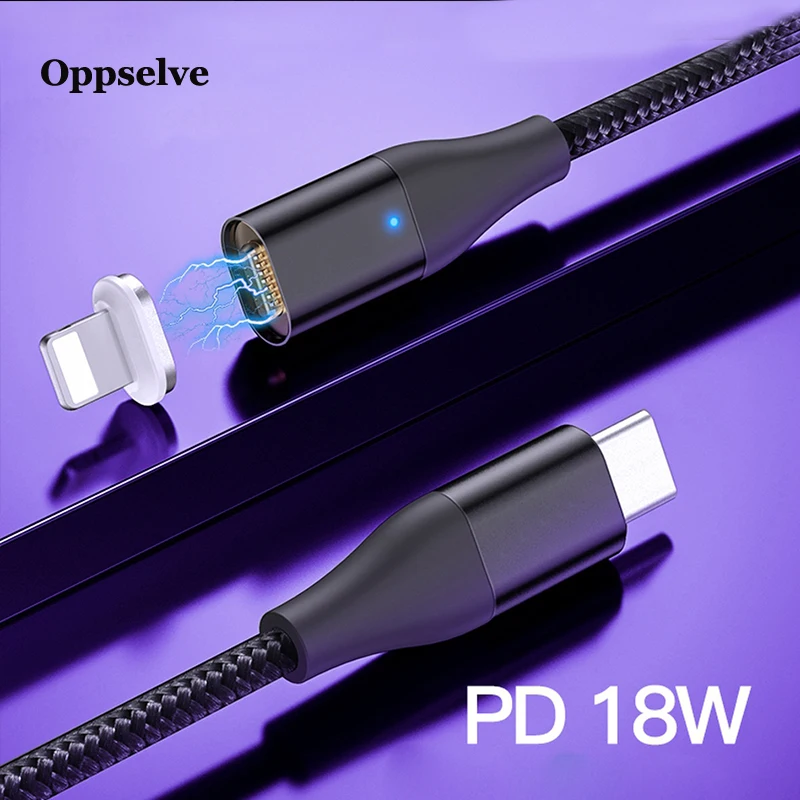 

Oppselve Magnetic Charger Type C Cable For iPhone 11 X 18W PD Fast Charger Data Cable for Macbook iPad Pro Type-C USBC Wire Cord