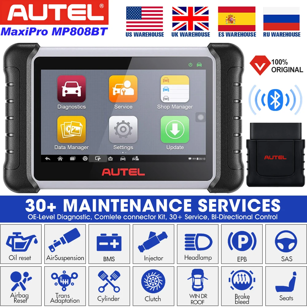 Сканер Autel MaxiPRO MP808BT OBD2 автомобильный диагностический инструмент OBD Автомобильный