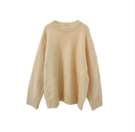 

New Women Sweater Pullover Female Knitting Overszie Sweaters Long Sleeve Girls Loose Elegant Knitted Thick Outerwear Plus Size