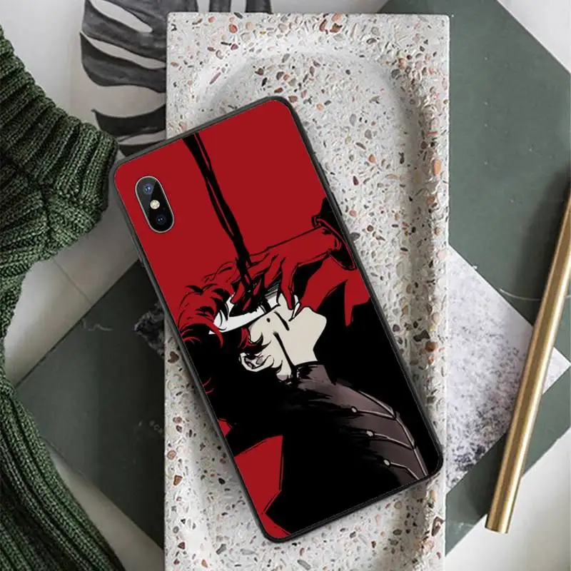 

Anime persona 5 Hot Game Black Phone Case for iPhone 11 12 pro XS MAX 8 7 6 6S Plus X 5S SE 2020 XR