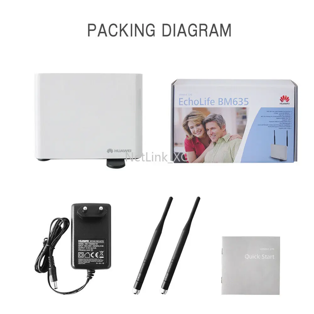 Huawei BM635   WiMAX CPE    IEEE 802.16e-2005 Wimax Air Interface    3.5Ghz(Huawei BM635)    Built-in Smart Antenna Array    802