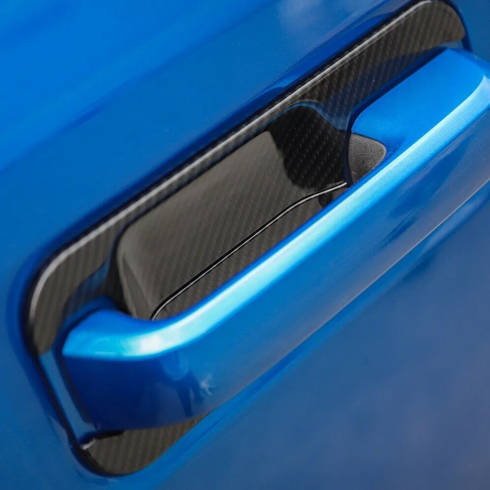 

8 Pcs Bowl Handle Frame Trim Carbon Fiber Decorative Cover Easy To Install For Ford F150 14-20 Outer Door