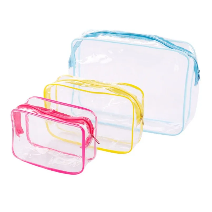 

PVC Transparent Waterproof Swimming Bags Sports Travel Bathing Make Up Tote Storage Bag Zipper Handbag Organizer Phone Pocket