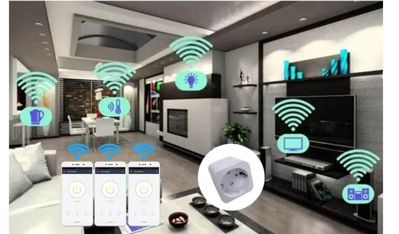 AC110V 220V умная розетка Wi-Fi Мобильный телефон переключатель времени разъем