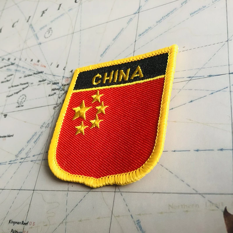 Нашивки с китайским государственным флагом повязка на руку нашивки вышивкой и