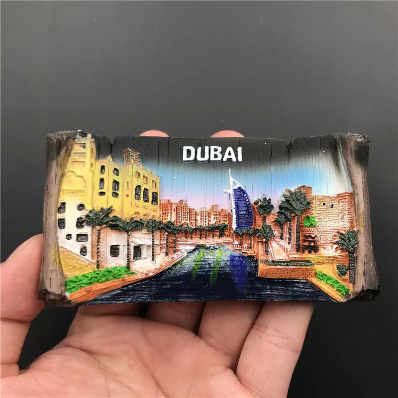 Dubai Магнитные наклейки для холодильника, венгерский Дубай, Таиланд, Польша, Египет, Италия, Австралия, Испания, Бельгия, смола, магнит на холодильник, сувенир - Цвет: Dubai