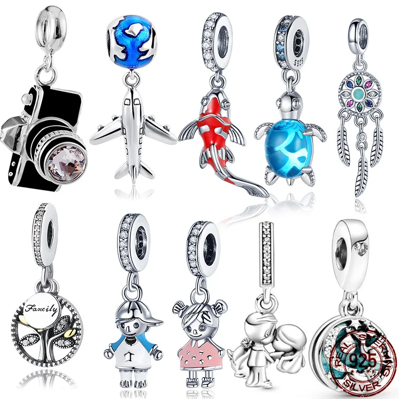 CodeMonkey Аутентичные 925 Strerling серебряные Красные кои амулеты подходят оригинальный 3