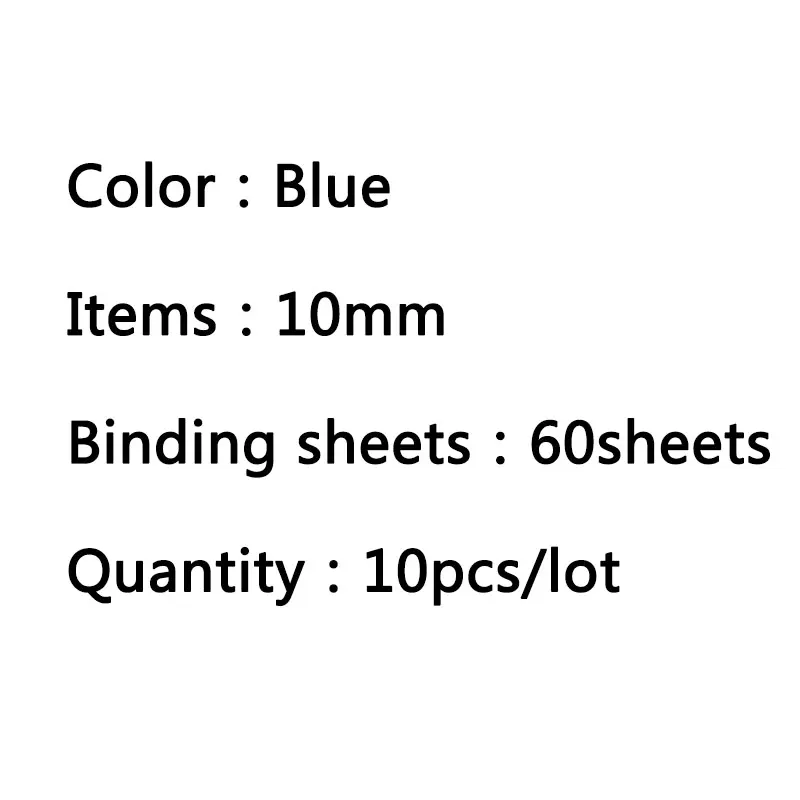 Blue-10mm 10PCS 21 Hole Binding Ring 6-12mm Loose-leaf Spiral Coil Scrapbook Album Binding Aprons PVC Binder Rings Notebook Office Supply - Цвет: Blue-10mm