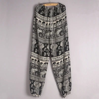 Тайский эластичный пояс со слоном свободный джоггеры шаровары длинные брюки