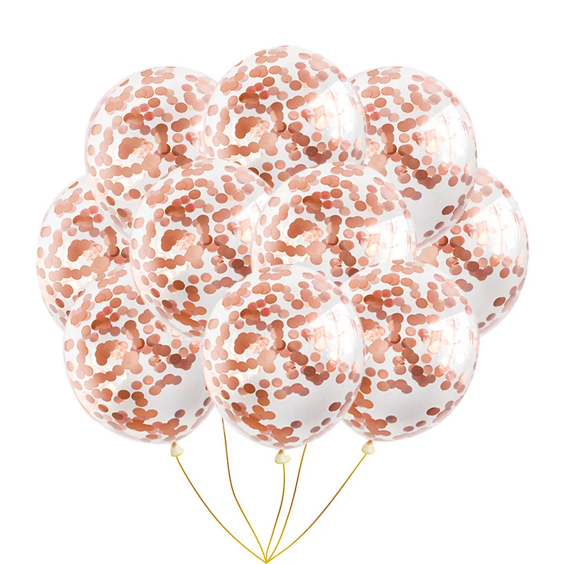rose gold confetti Розовое золото, фрахт, занавеска конфетти, сердце, фольгированный шар, день рождения, любовь, для невесты, вечерние украшения, для детей, для душа, подарок, латексный шар - Цвет: rose gold confetti