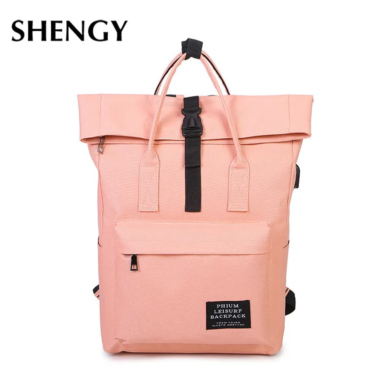 New Women External USB Charge Backpack Canvas Girls Laptop School Bags for Teens | Багаж и сумки