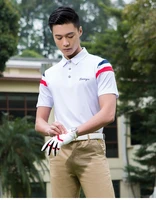 summer golf clothes mens short sleeved t shirt summer breathable mens color matching short sleeved polo shirt