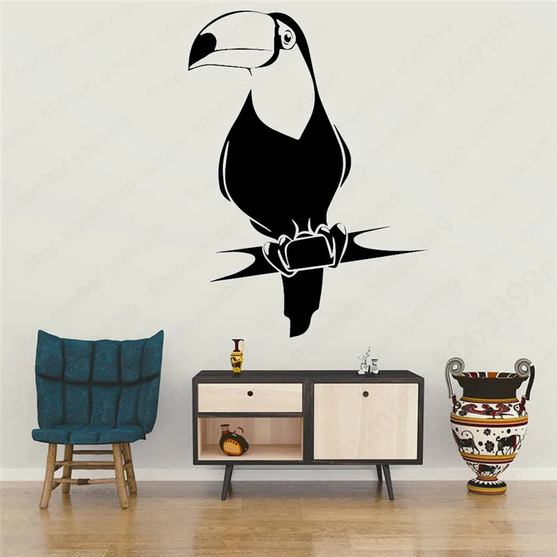 

Fashionable Parrot Vinyl Decals Wall Stickers Home Decor Children House Wall Art Sticker Murals room decoration LW607