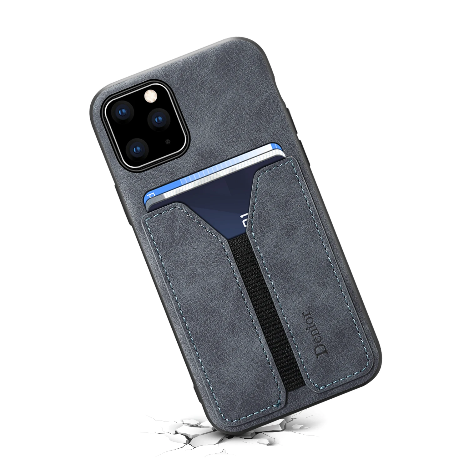 

For Iphone 11 12 13 Pro Max Mini Elastic Card Slot Leather Case For Iphone X Xr Xs Max 7 8 Plus Anti Fall Cover