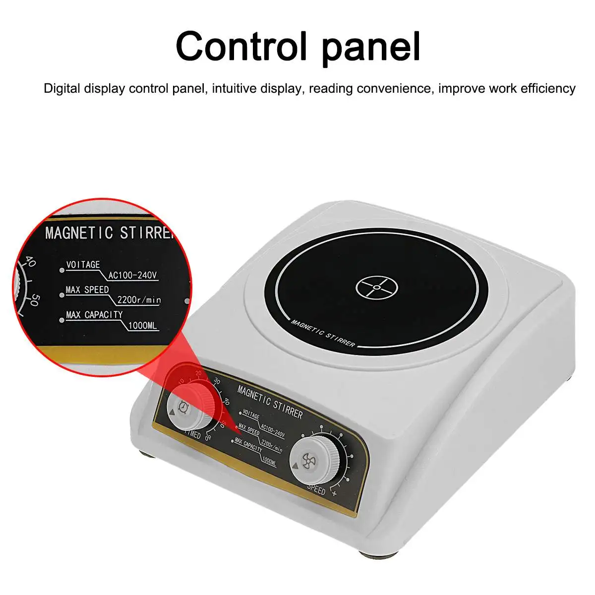 Магнитная мешалка 3000W 2200 магнитная с максимальной емкостью перемешивания 1000 мл