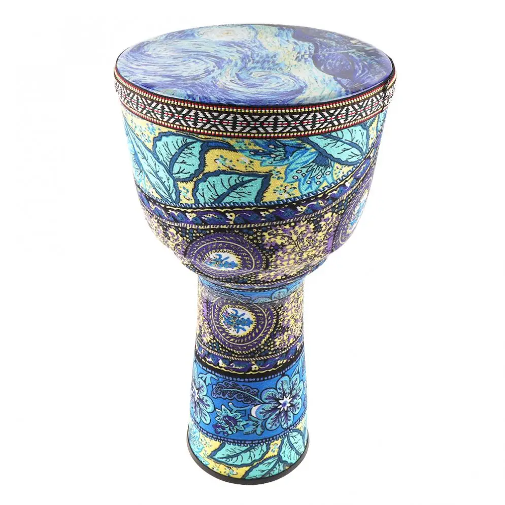 8 дюймов Африканский Djembe барабан красочные ткани искусства ABS баррель ПВХ кожи детей ручной барабан
