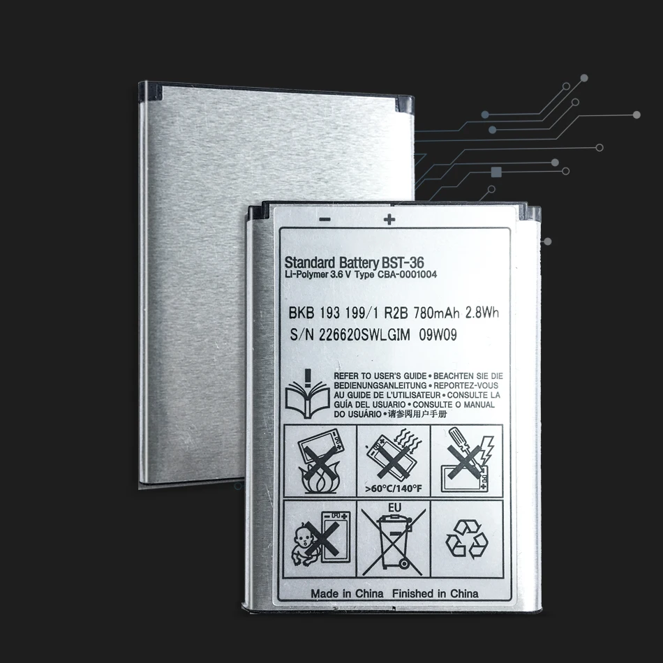 Аккумулятор KiKiss 780 мАч для Sony Ericsson J300 J300C K510i Z550a Z550C Z550i Z558 K320 K310i K310 k310c W200