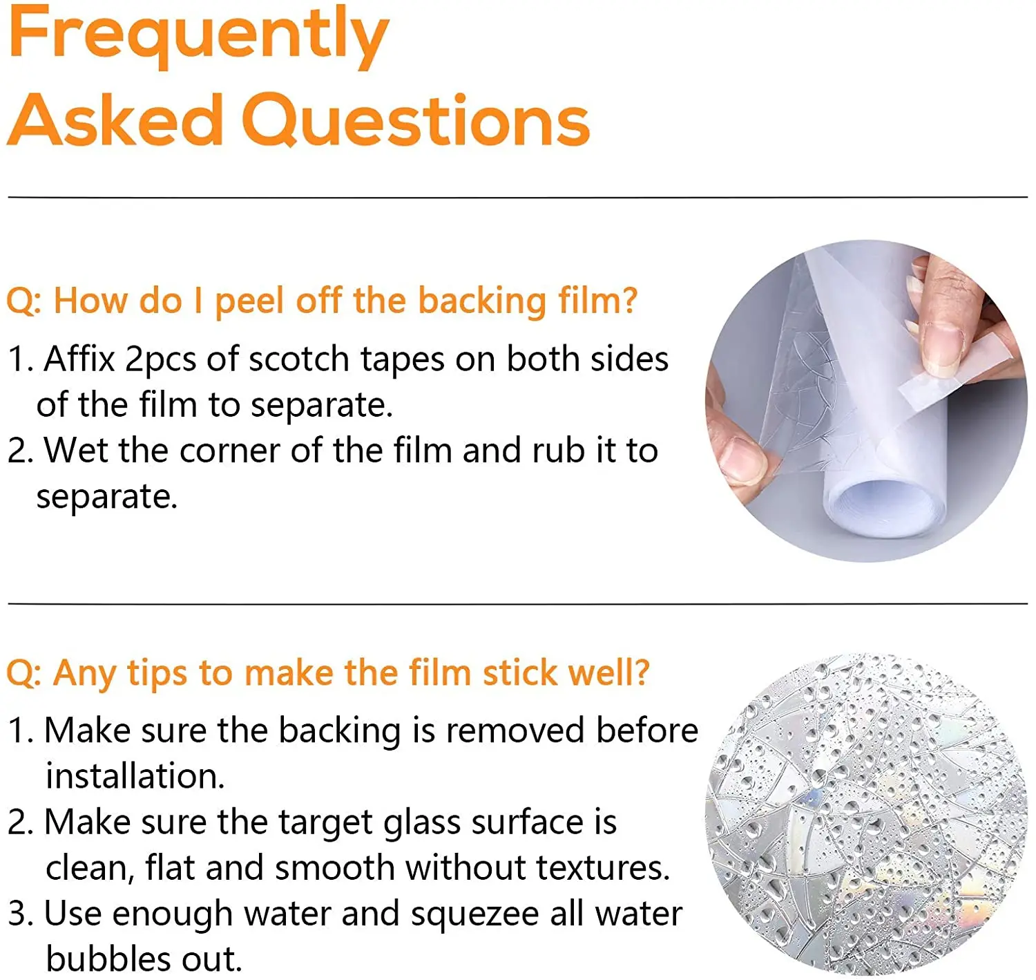 

LUCKYYJ 3D Window Film Self Adhesive Static Privacy Clings Decorative Glass Window Stickers, Anti-UV, DIY Decor Glass stickers