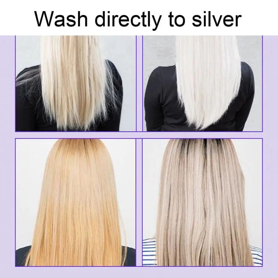 

100ml Hair Dye Fixed Color Yellow Removing Bleach Purple Lotion Cleanser Daily Care Fixing Color Shampoo