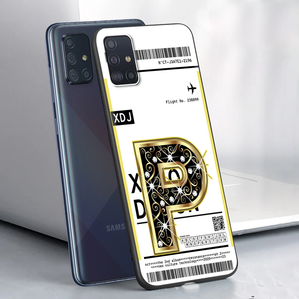 

World Country Letters Label Air Tickets Smartphone Accessories Cover for Samsung Galaxy A50 A70 A10 A10S A20 A30 A40 A60 Case