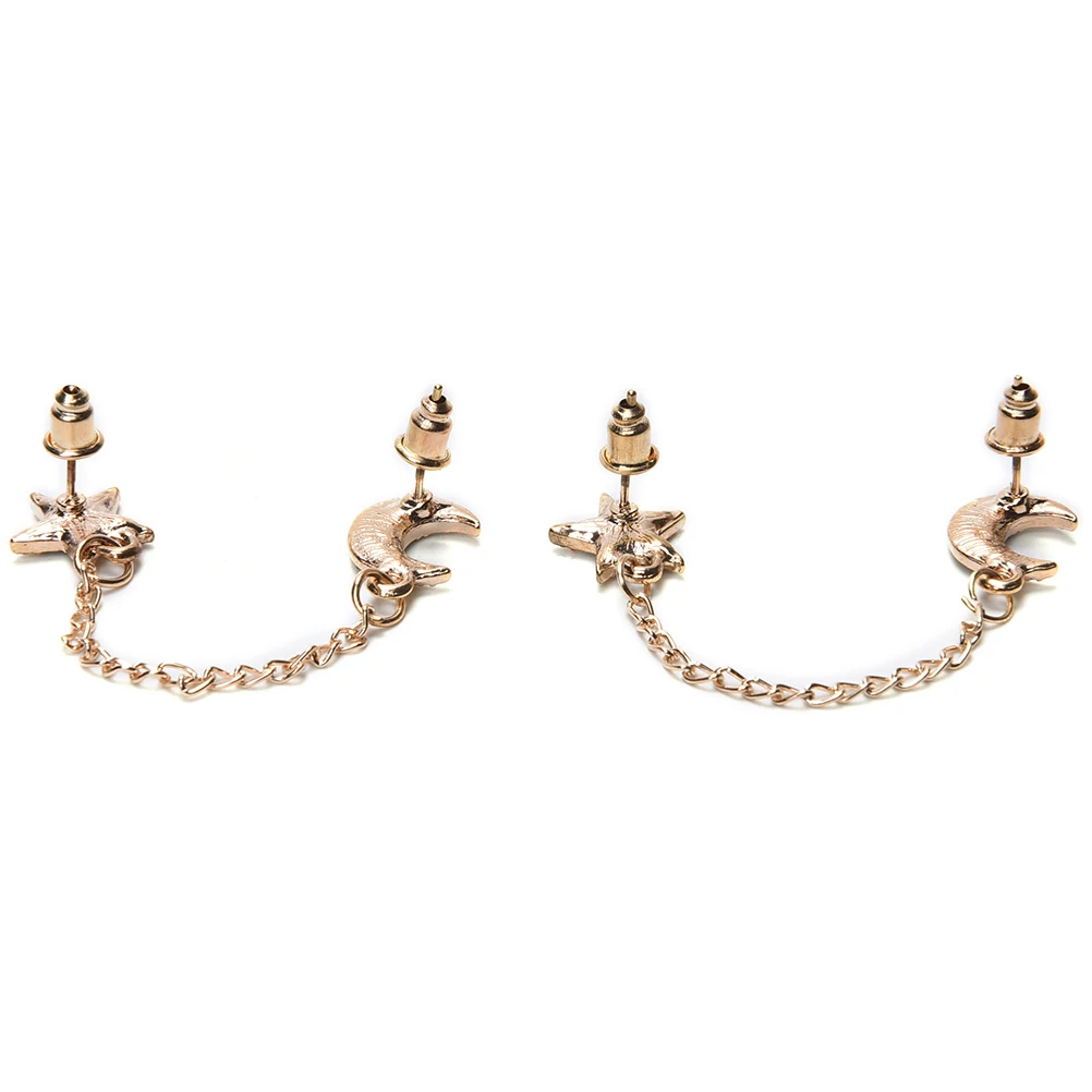 1 шт. модная красивая женская обувь Стразы Стад серьги луна и звезды Форма