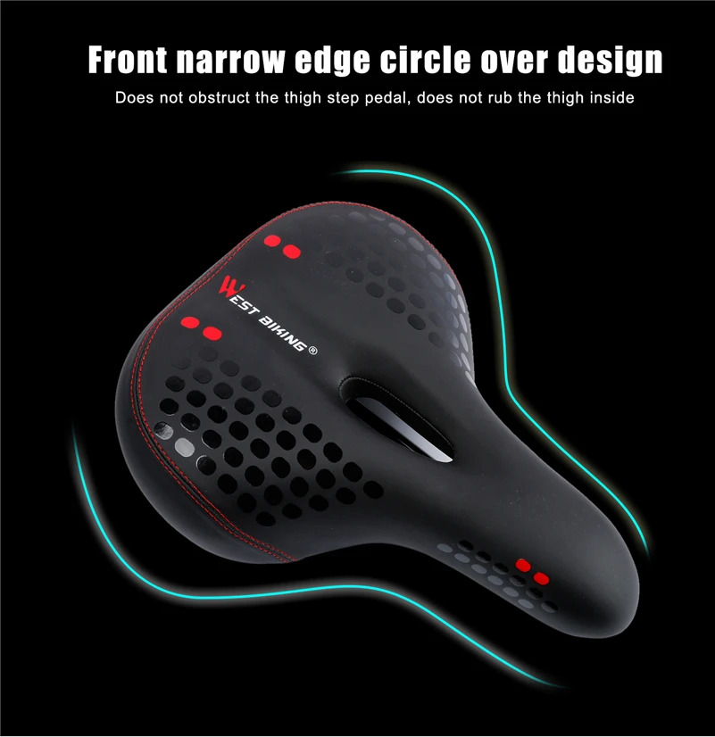 WEST BIKING велосипедное седло из ПУ дышащая мягкая подушка для велосипедного сиденья